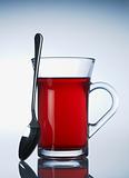 Cup of red fruit tea