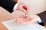 handing over house or car keys after signing of contract