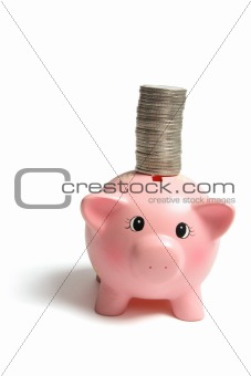Piggybank and Coins
