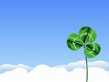 Green clover background for St. Patricks Day