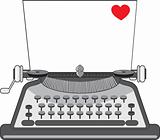 Old Typewriter Heart
