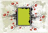 Abstract Grunge Floral Background