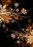 Abstract Grunge Floral Background