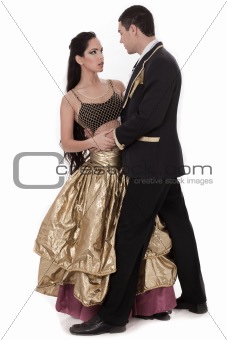 Ball room dancing couple