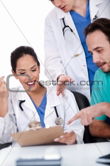 Group of doctors working together
