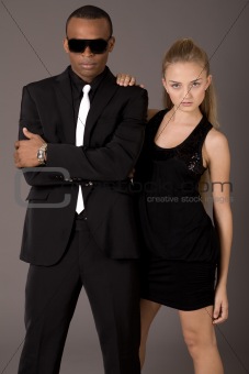 young attractive women and handsome young african man