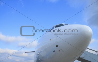 White passanger airplane