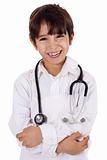 Little young boy doctor