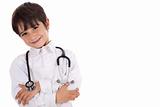 Little young boy doctor
