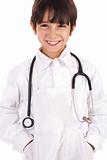 young boy dressed as doctor