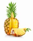 ripe ananas fruit with cut
