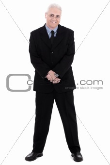 handsome mature business man standing