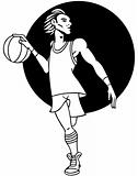 Basketball Player Line Art