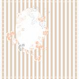 Stripped background with floral frame