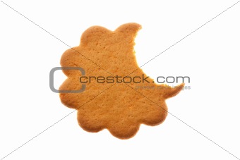 Bitten flower shaped cookie