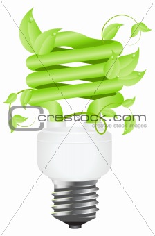 Floral bulb with leafs