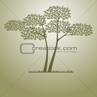 background with a tree
