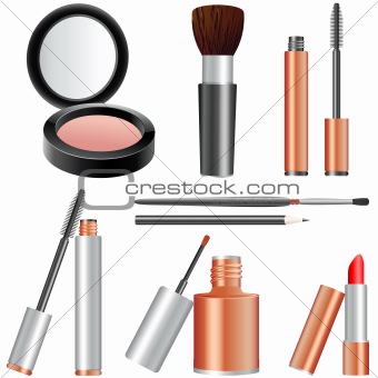 beauty products - vector illustration