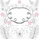 Stylish frame with floral ornament