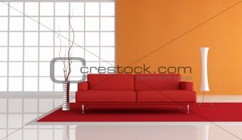 orange and red lounge