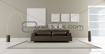brown minimalist interior