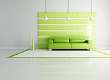 green minimalist interior