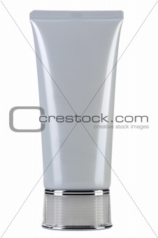Blank white cosmetic tube