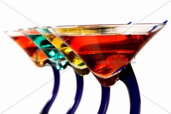 Colorful martinis