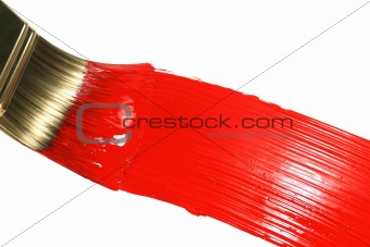 Red Brush Stroke