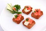 Salmon canapes