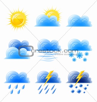cloud gold sun set weather climatic icon