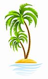 tropical palm on island