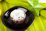 Muffin with coconut decoration
