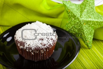 Muffin with coconut decoration