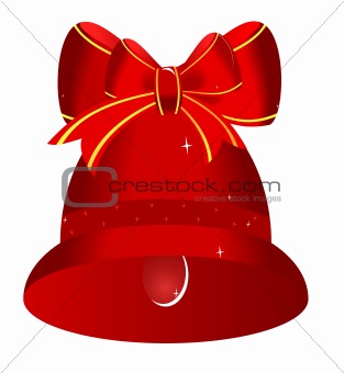  Christmas red bell with  bow