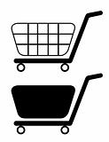  illustration of shopping cart isolated on white background