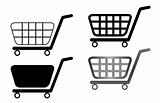 illustration of shopping cart isolated on white background