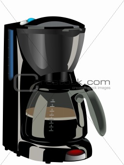 Realistic illustration of coffee maker