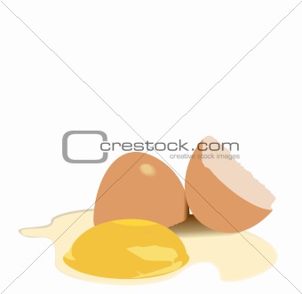 Illustration broken egg