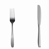 Realistic illustration set of fork and knife
