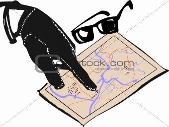 Hand of mafia and map