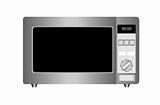 Illustration of microwave oven isolated on white background.