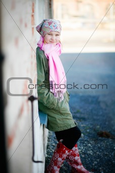 Beautiful young girl outdoors