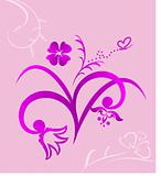  Cute pink flowers background
