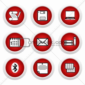Red buttons with icon 9