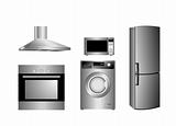 detailed household appliances icons