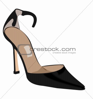 Realistic illustration of woman shoe
