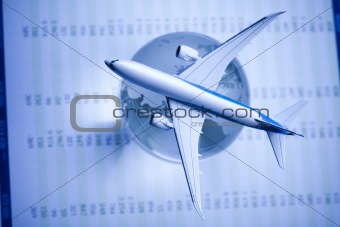 Travel concept, airliner