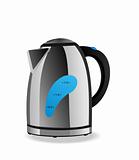  Electric kettle is isolated on white background