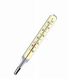 medical thermometer on the white isolated background